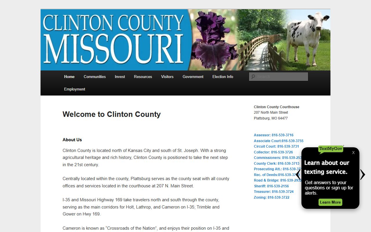 Clinton County court records official county homepage