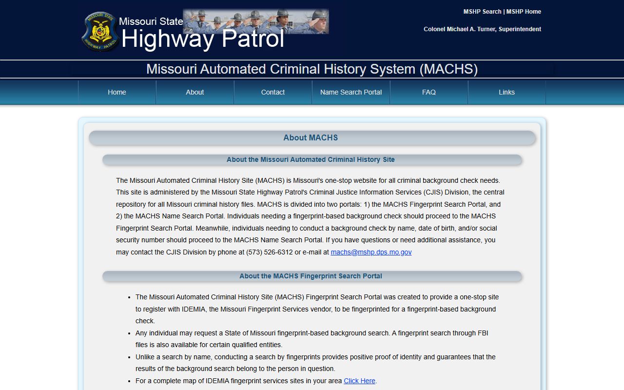 Clinton County arrest records MACHS fingerprint information
