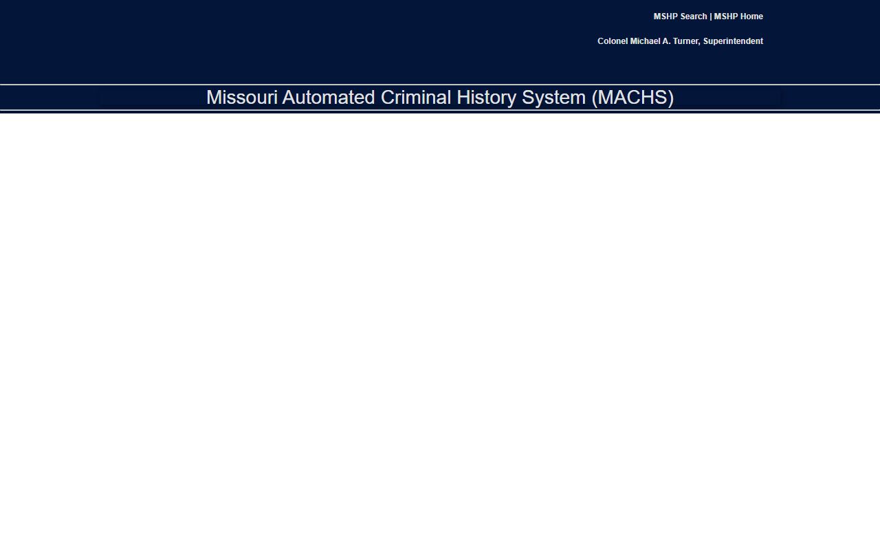 Missouri Automated Criminal History Site portal for statewide checks