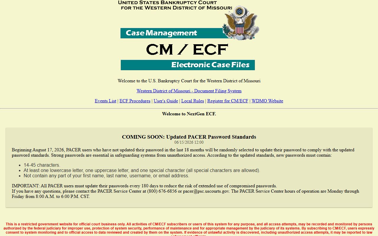 Clinton County Circuit Court records Western District bankruptcy CM/ECF login