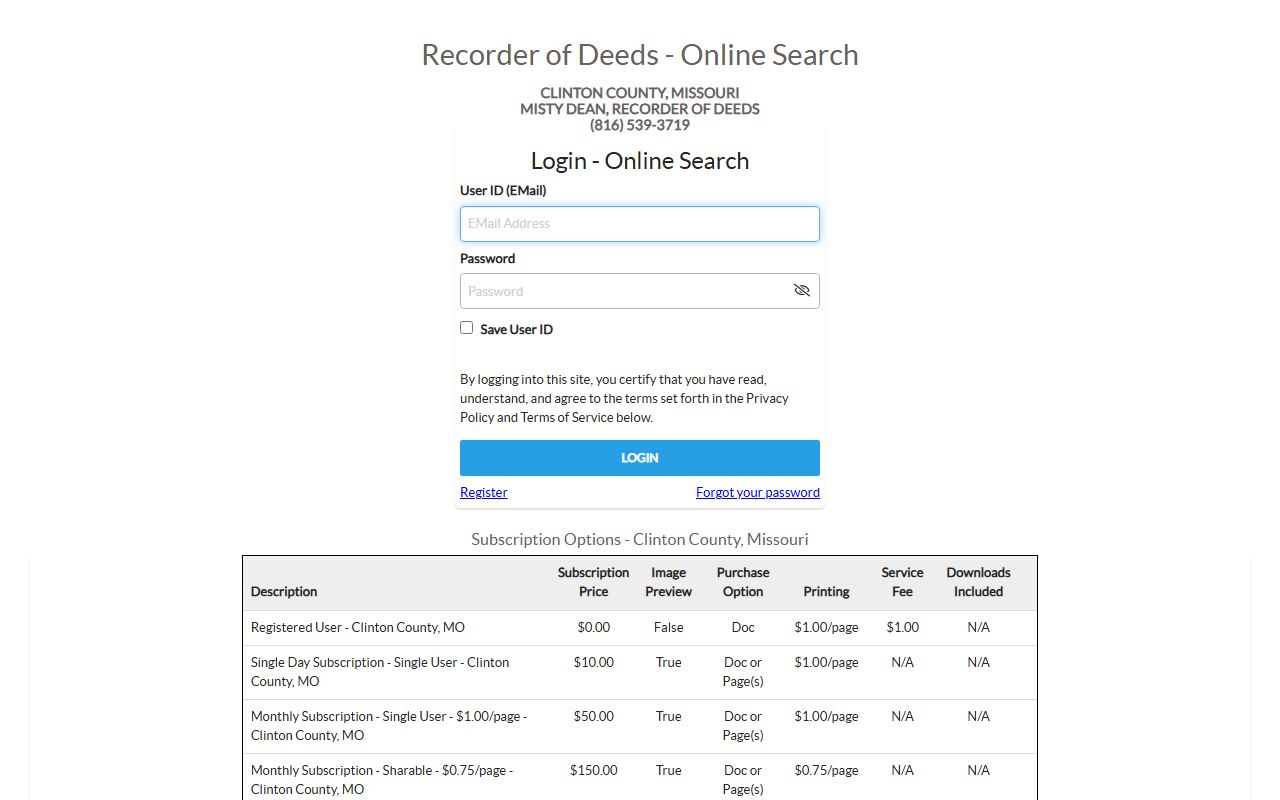 Clinton County marriage records iCounty recorder search portal