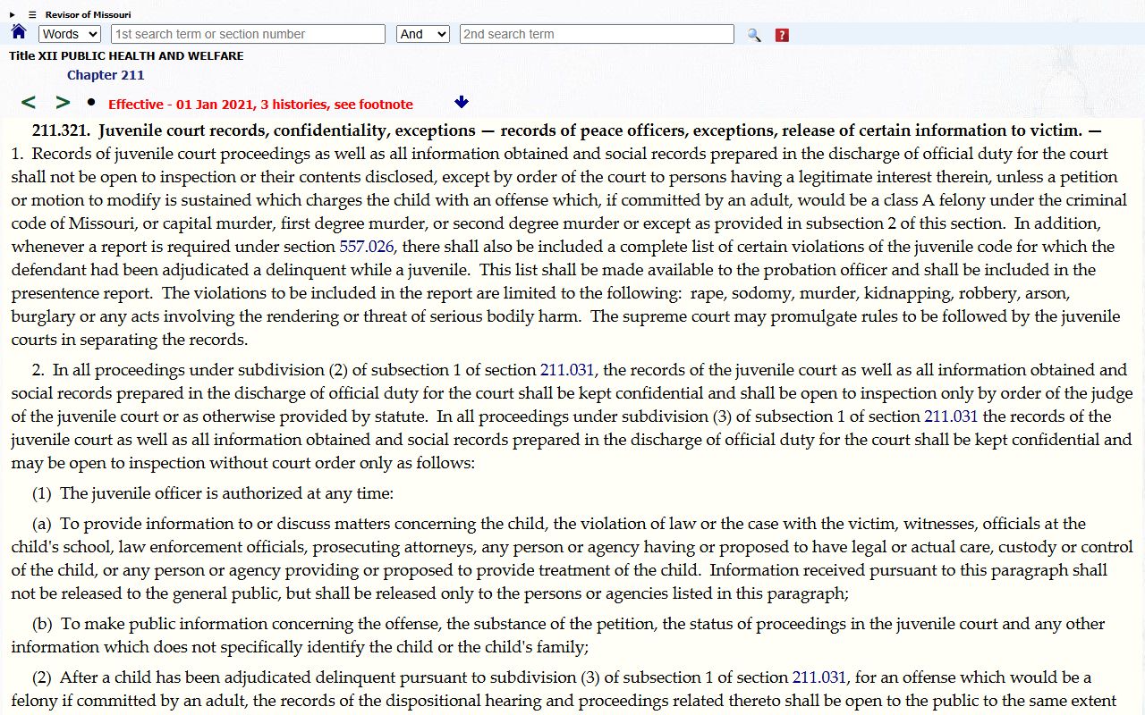 Clinton County probate records juvenile confidentiality statute